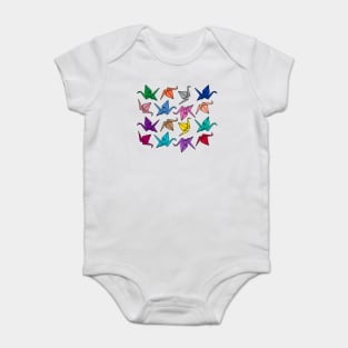 Origami Cranes Colorful Palette Baby Bodysuit